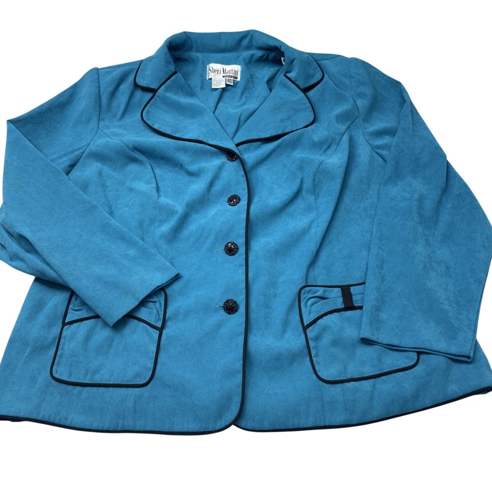 Sheri Martin New York Woman turquoise jacket 20W‎ See Pics